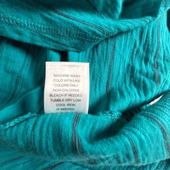 Habitat Women's Angled Seam Tunic Top Small Blue Striped Long Sleeve 100% Cotton - Picture 5 of 8